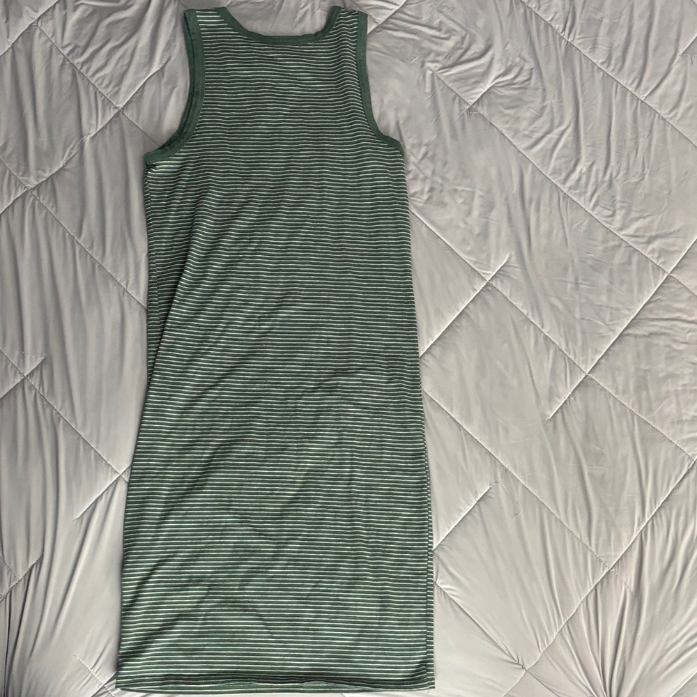 Cotton On Forest Green & White Striped Tank Dress - Picture 6 of 6
